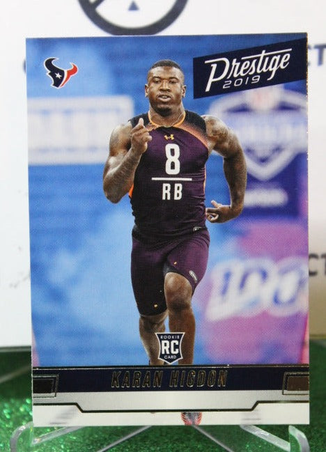 2019 PANINI PRESTIGE KARAN HIGDON # 286 ROOKIE NFL HOUSTON TEXANS GRIDIRON  CARD