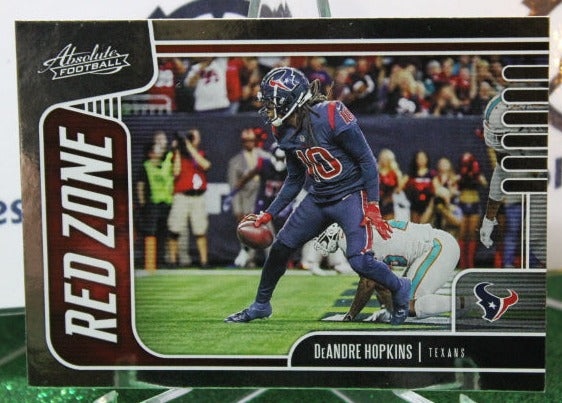 2019 PANINI ABSOLUTE DEANDRE HOPKINS # 12 RED ZONE NFL HOUSTON TEXANS GRIDIRON  CARD