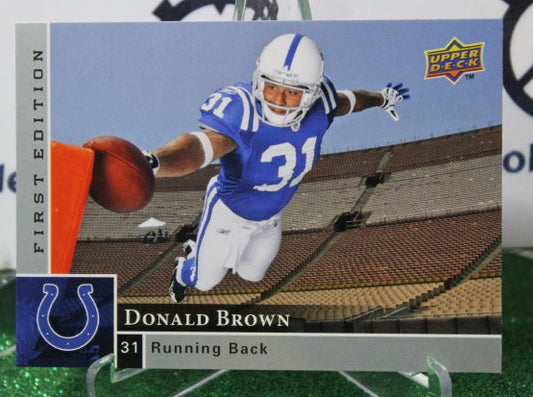 2009 UPPER DECK DONALD BROWN # 200 NFL INDIANAPOLIS COLTS GRIDIRON  CARD