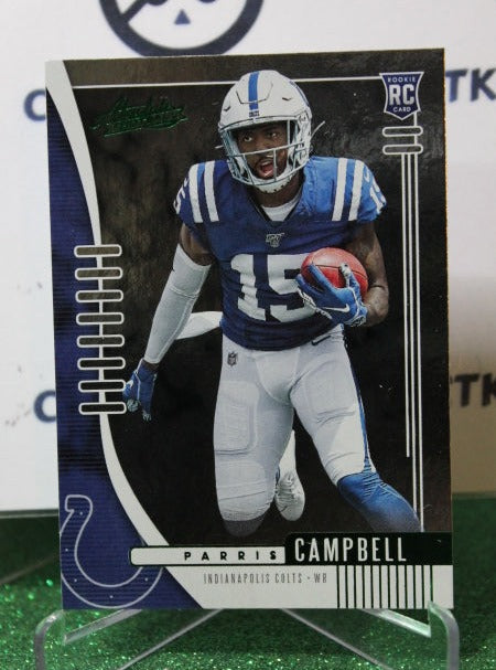 2019 PANINI ABSOLUTE PARRIS CAMPBELL # 134 ROOKIE GREEN NFL INDIANAPOLIS COLTS GRIDIRON  CARD