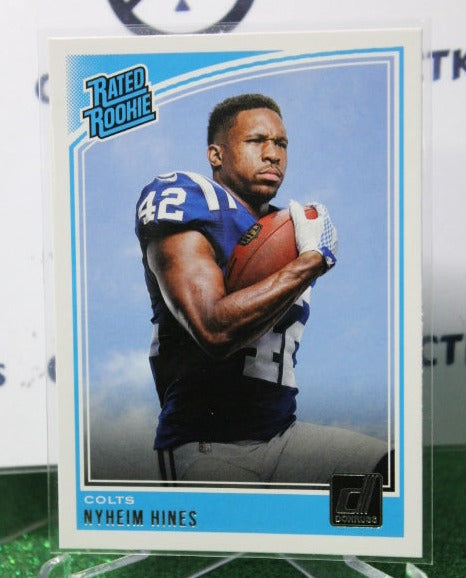 2018 PANINI DONRUSS NYHEIM HINES # 327 RATED ROOKIE NFL INDIANAPOLIS COLTS GRIDIRON  CARD