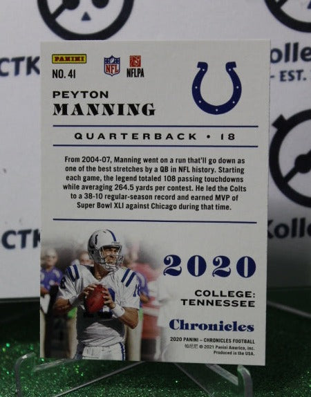 2020 PANINI CHRONICLES PEYTON MANNING # 41 NFL INDIANAPOLIS COLTS GRIDIRON  CARD