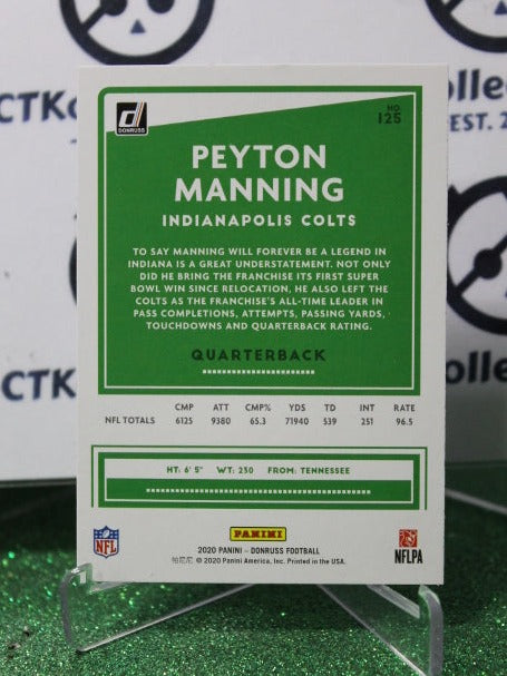 2020 PANINI DONRUSS PEYTON MANNING # 125 NFL INDIANAPOLIS COLTS GRIDIRON  CARD