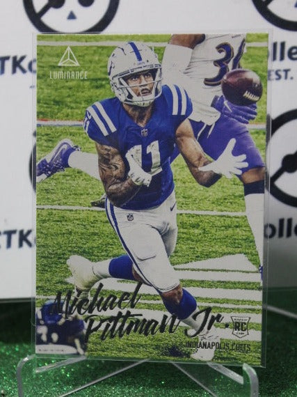 2020 PANINI CHRONICLES LUMINANCE MICHAEL PITTMAN JR. # 220 ROOKIE NFL INDIANAPOLIS COLTS GRIDIRON  CARD