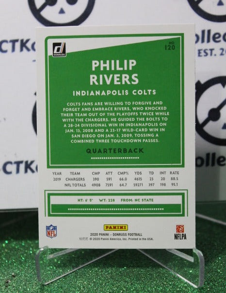 2020 PANINI DONRUSS PHILIP RIVERS # 120 NFL INDIANAPOLIS COLTS GRIDIRON  CARD