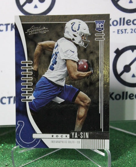 2019 PANINI ABSOLUTE ROCK YA-SIN # 160 ROOKIE NFL INDIANAPOLIS COLTS GRIDIRON  CARD