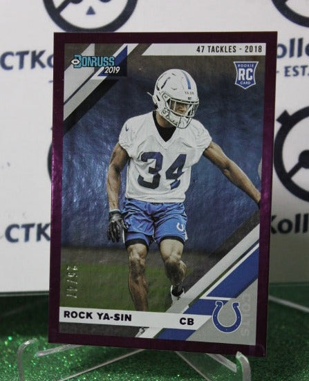 2019 PANINI DONRUSS ROCK YA-SIN # 266 ROOKIE 25/47 PURPLE NFL INDIANAPOLIS COLTS GRIDIRON  CARD