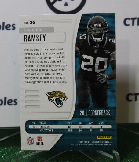 2019 PANINI ABSOLUTE JALEN RAMSEY # 36 NFL JACKSONVILLE JAGUARS GRIDIRON  CARD