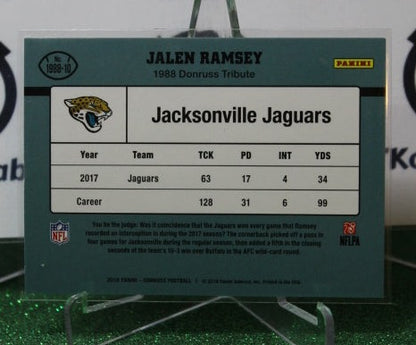 2018 PANINI DONRUSS JALEN RAMSEY # 1988-10 NFL JACKSONVILLE JAGUARS GRIDIRON  CARD