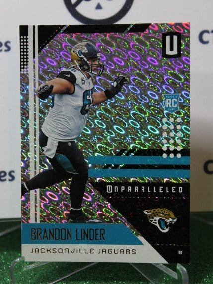 2018 PANINI UNPARALLELED BRANDON LINDER # 92 ROOKIE FLIGHT NFL JACKSONVILLE JAGUARS GRIDIRON  CARD