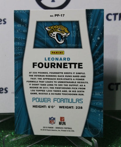 2019 PANINI DONRUSS LEONARD FOURNETTE # PF-17 POWER FORMULAS NFL JACKSONVILLE JAGUARS GRIDIRON  CARD