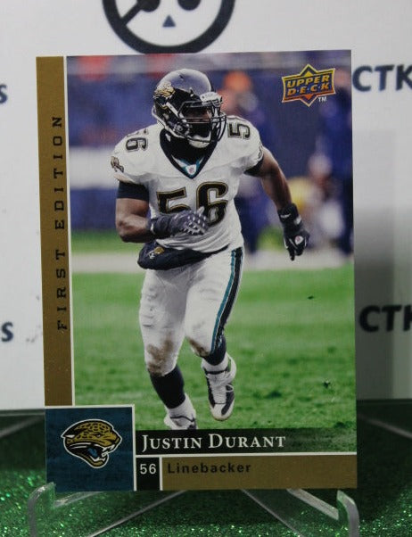 2009 UPPER DECK JUSTIN DURANT # 73 GOLD NFL JACKSONVILLE JAGUARS GRIDIRON  CARD