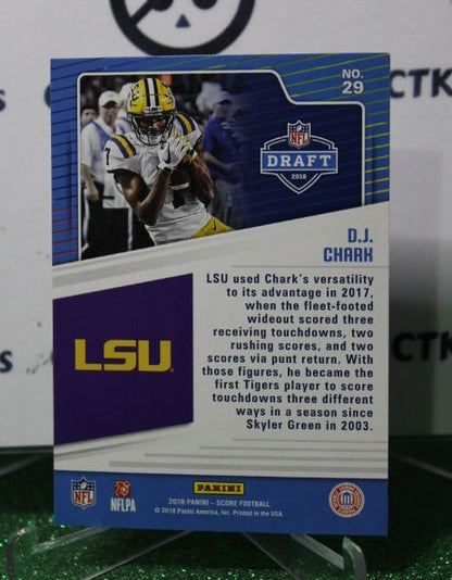 2018 PANINI SCORE D.J. CHARK # 29 ROOKIE NFL JACKSONVILLE JAGUARS GRIDIRON  CARD