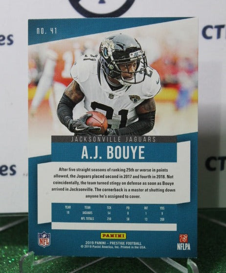 2019 PANINI PRESTIGE A.J. BOUYE # 41 NFL JACKSONVILLE JAGUARS GRIDIRON  CARD