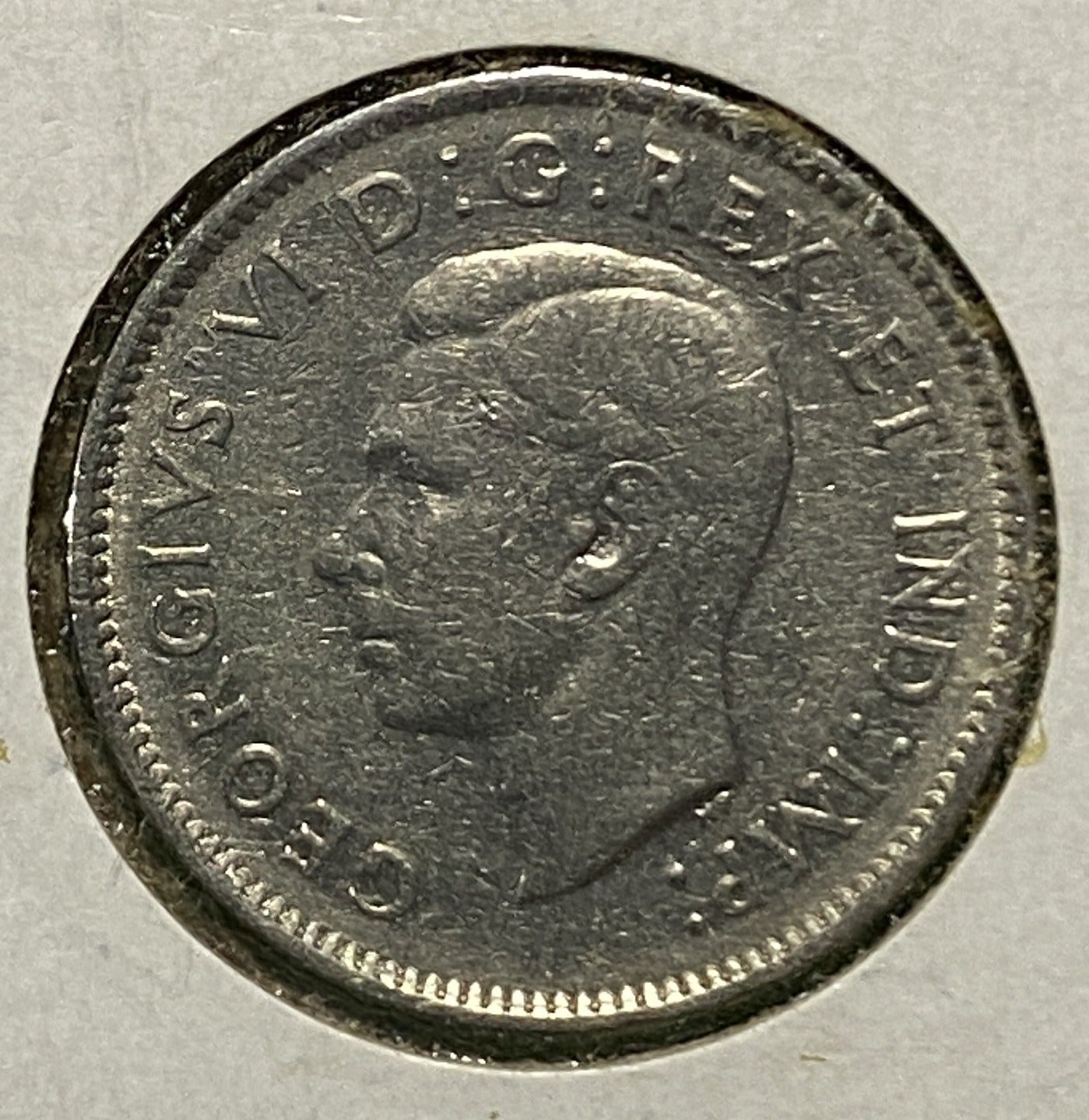 CANADIAN 1937 DOT  NICKEL 5 CENTS COIN KING GEORGE VI (VG / F)