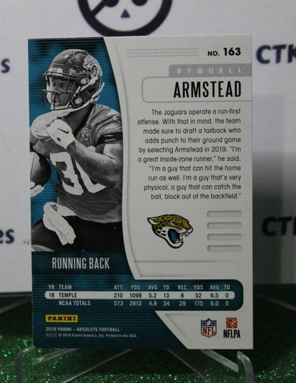 2019 PANINI ABSOLUTE RYQELL ARMSTEAD # 163 ROOKIE NFL JACKSONVILLE JAGUARS GRIDIRON  CARD
