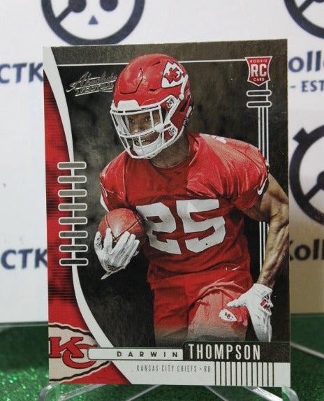 2019 PANINI ABSOLUTE DARWIN THOMPSON # 165 ROOKIE NFL KANSAS CITY CHIEFS GRIDIRON  CARD