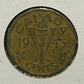 CANADIAN 1943 WAR VICTORY TOMBAC NICKEL 5 CENTS COIN GEORGE VI (F/VF)