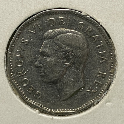 CANADIAN 1951 COMMEMORATIVE NICKEL 5 CENTS COIN GEORGE VI (VF+/EF)