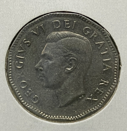 CANADIAN 1951 COMMEMORATIVE NICKEL 5 CENTS COIN GEORGE VI (F+/VF)