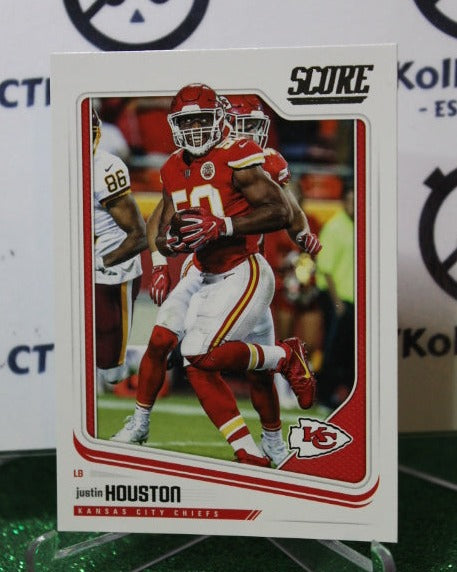 2018 PANINI SCORE JUSTIN HOUSTON # 162  NFL KANSAS CITY CHIEFS GRIDIRON  CARD