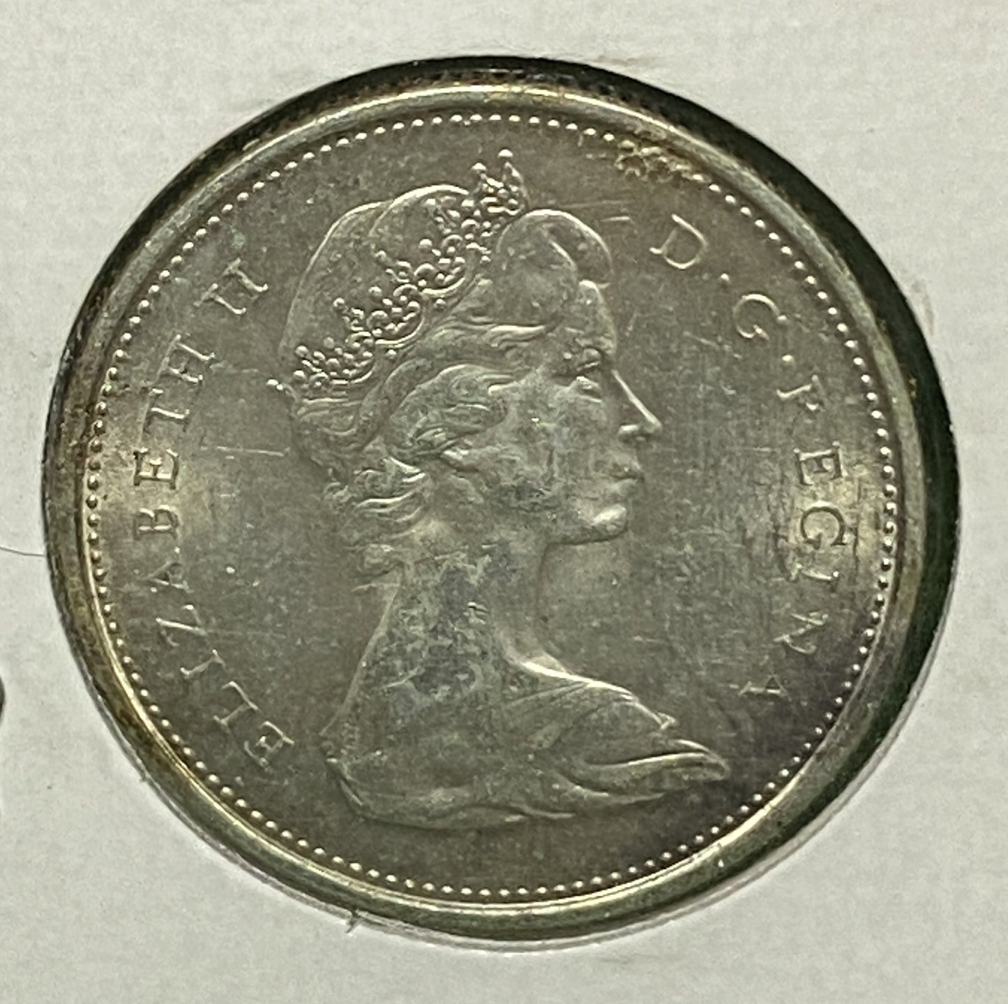 CANADIAN 1968 SILVER 25 CENTS QUARTER COIN Queen Elizabeth II  UNC / BU CONDITION