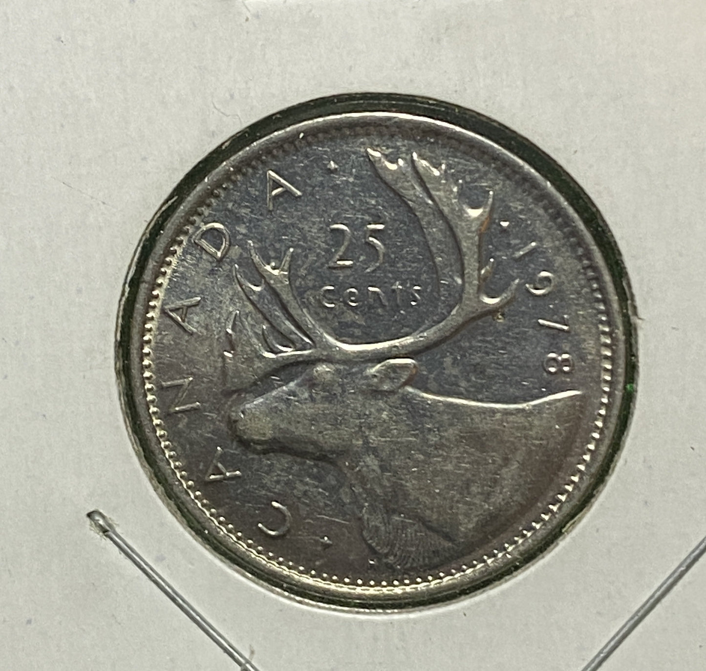 CANADIAN 1978 Queen Elizabeth II  25 CENTS QUARTER COIN VF+ / EF CONDITION
