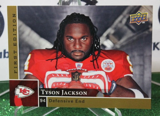 2009 UPPER DECK TYSON JACKSON # 182 GOLD NFL KANSAS CITY CHIEFS GRIDIRON  CARD