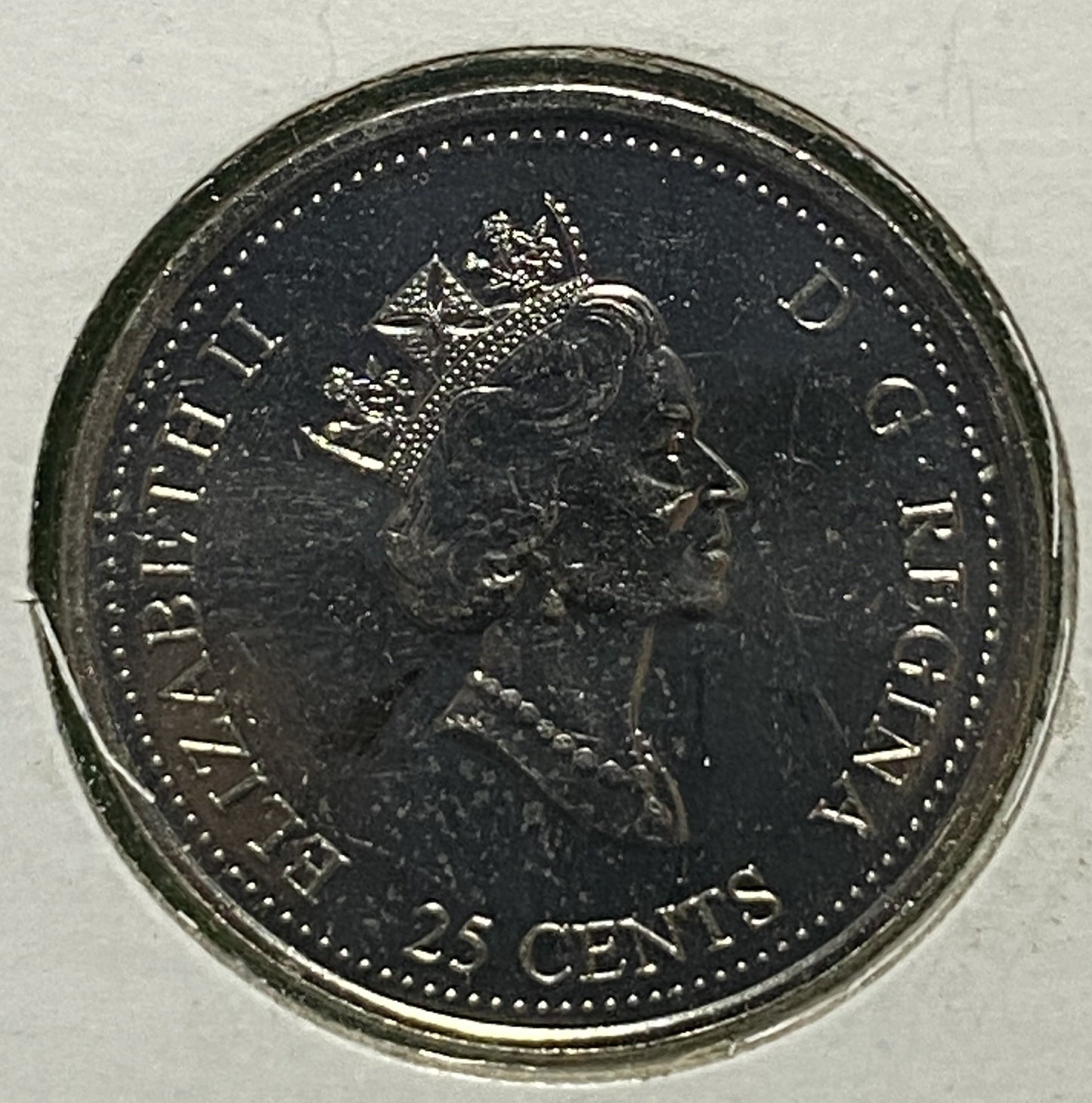 CANADIAN 1999 MILLENNIUM FEBRUARY Queen Elizabeth II  25 CENTS QUARTER COIN AU / UNC CONDITION