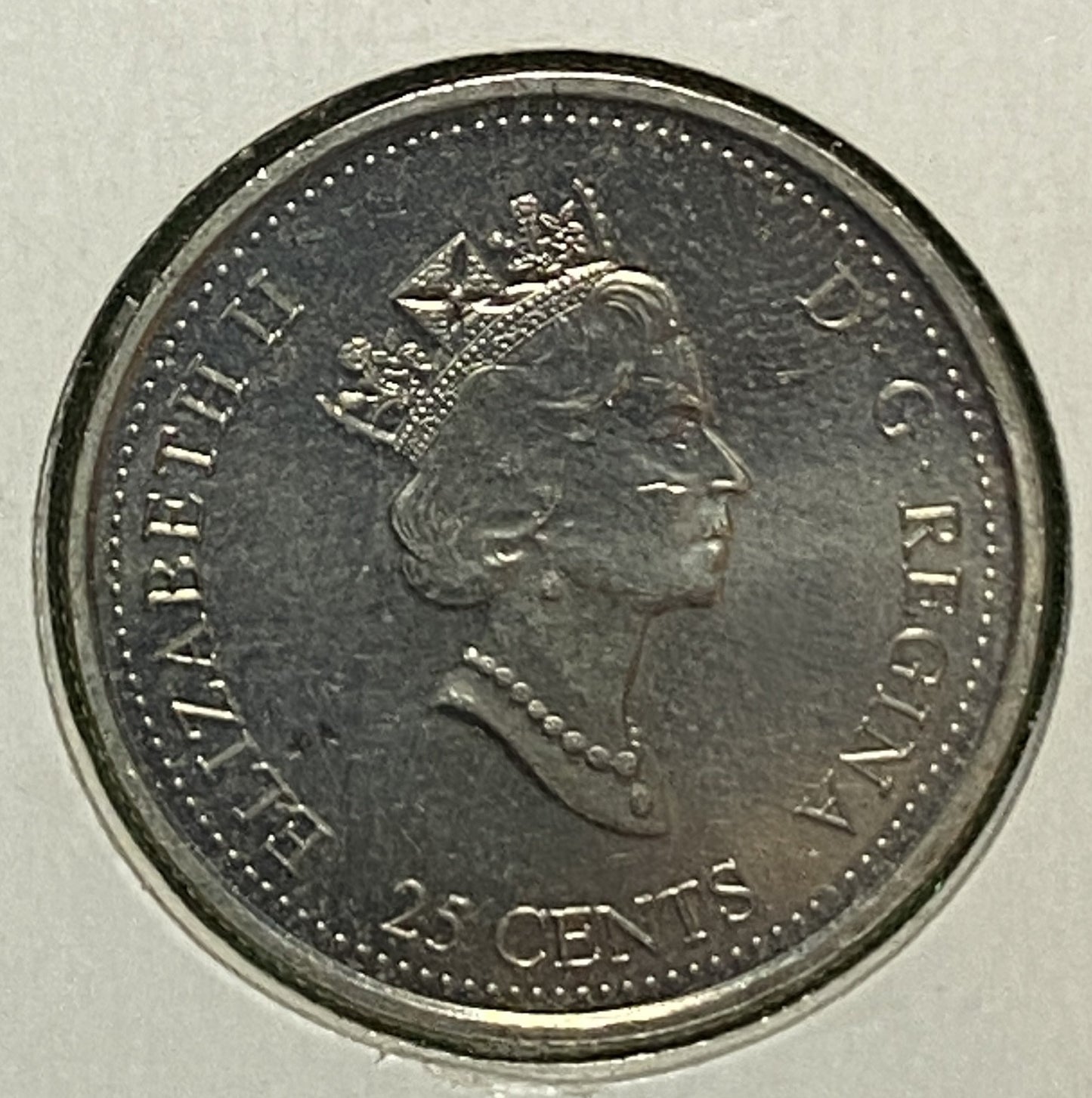 CANADIAN 1999 MILLENNIUM OCTOBER Queen Elizabeth II  25 CENTS QUARTER COIN AU / UNC CONDITION