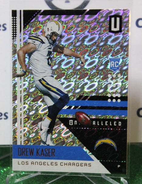 2018 PANINI UNPARALLELED DREW KASER  # 112 FLIGHT ROOKIE  NFL LOS ANGELES CHARGERS  GRIDIRON  CARD