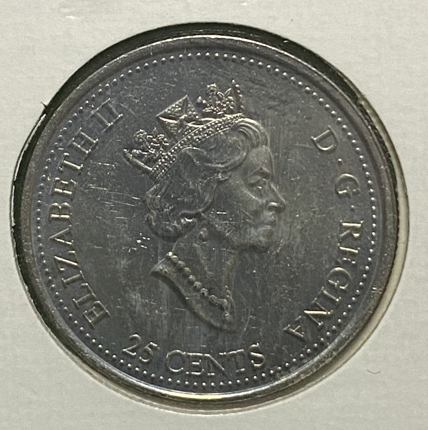 CANADIAN 2000 MILLENNIUM JANUARY PRIDE Queen Elizabeth II  25 CENTS QUARTER COIN AU / UNC CONDITION