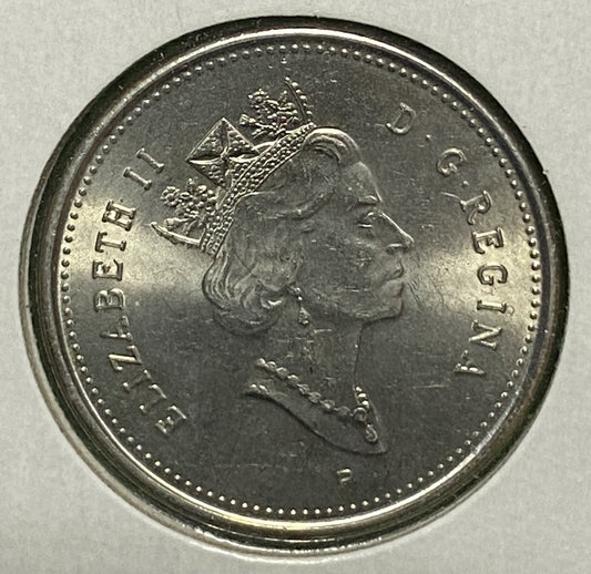 CANADIAN 2001 P Queen Elizabeth II  25 CENTS QUARTER COIN AU / UNC CONDITION