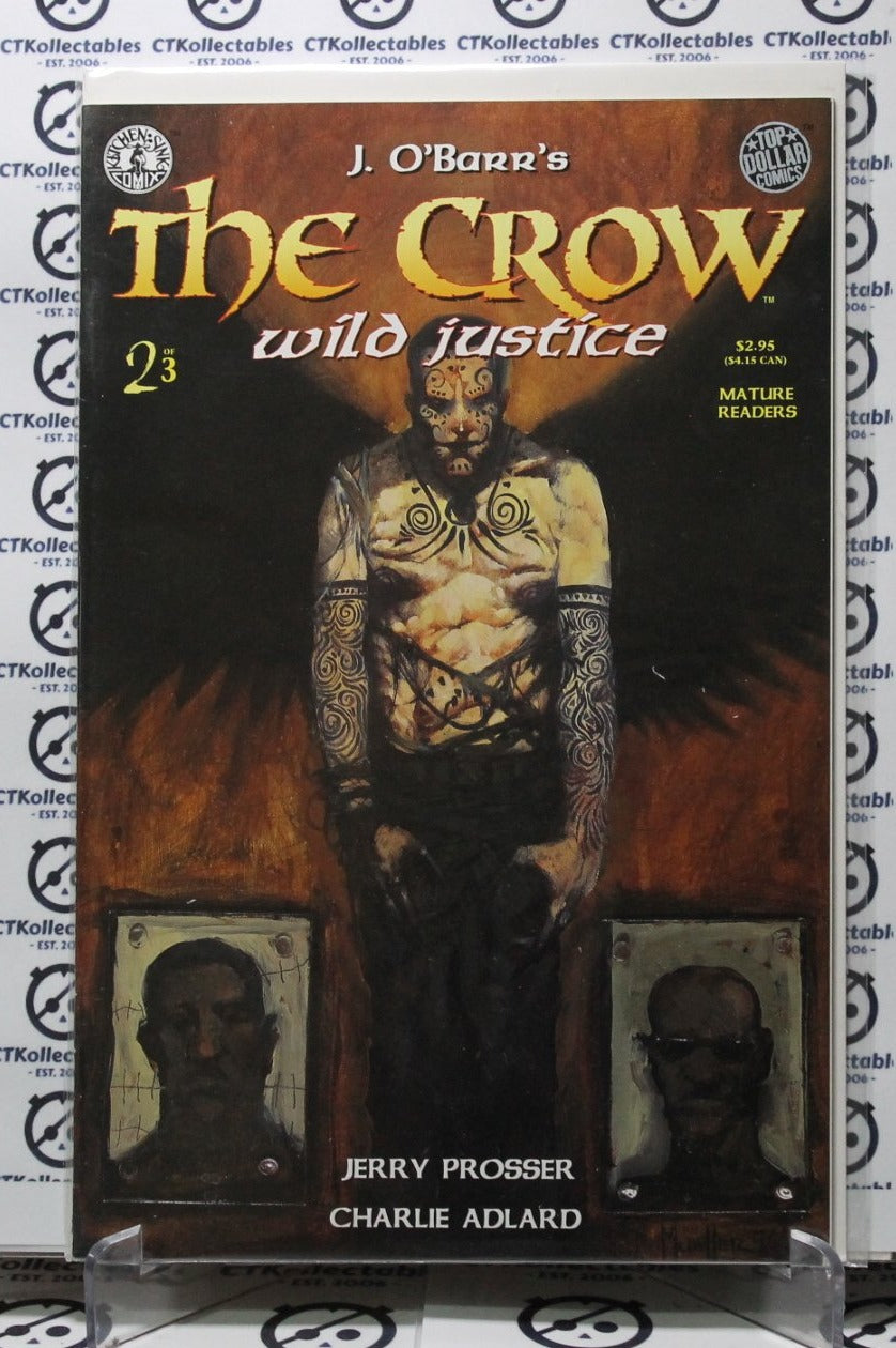 THE CROW # 2 WILD JUSTICE COLLECTABLE KITCHEN SINK COMIC BOOK HORROR MATURE READERS 1996