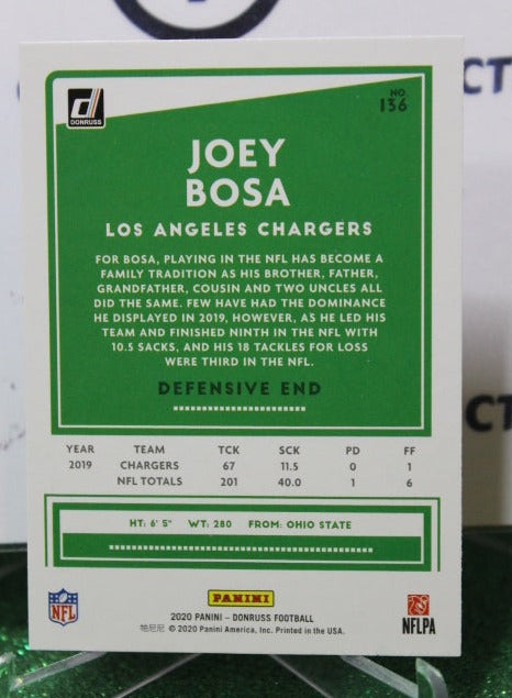 2020 PANINI DONRUSS  JOEY BOSA # 136 NFL LOS ANGELES CHARGERS  GRIDIRON  CARD