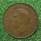 Australian 1 Cent LARGE PENNY COIN 1952  KING GEORGE VI  VG/F CONDITION