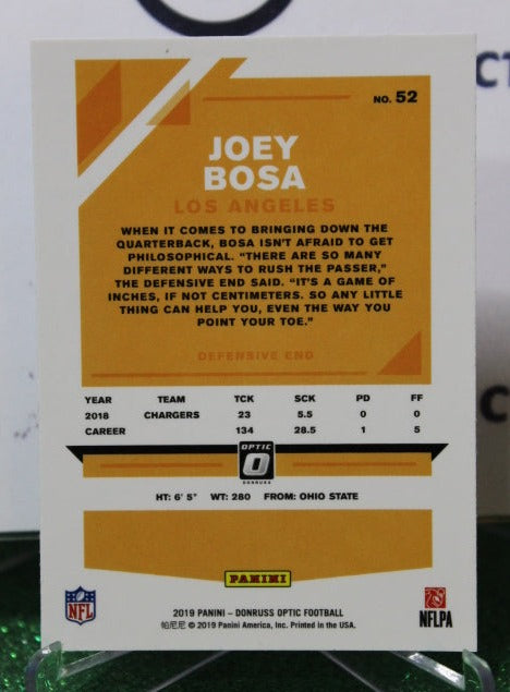 2019 PANINI DONRUSS OPTIC JOEY BOSA # 52 NFL LOS ANGELES CHARGERS  GRIDIRON  CARD