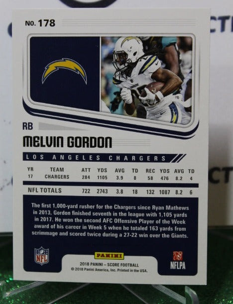 2018 PANINI SCORE MELVIN GORDON # 178 NFL LOS ANGELES CHARGERS  GRIDIRON  CARD