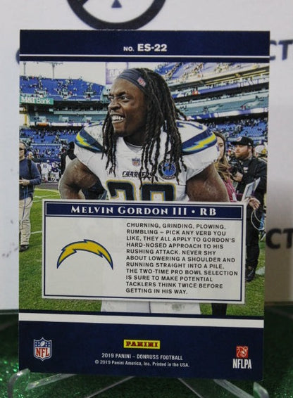 2019 PANINI DONRUSS MELVIN GORDON III # ES-22 ELITE SERIES NFL LOS ANGELES CHARGERS  GRIDIRON  CARD