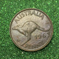 Australian 1 Cent LARGE PENNY COIN 1963 Queen Elizabeth  VG/F CONDITION