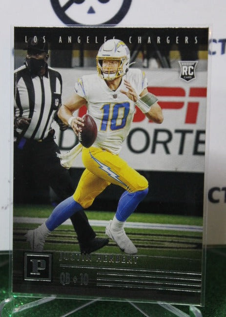 2020 PANINI CHRONICLES  JUSTIN HERBERT # PA-3 ROOKIE NFL LOS ANGELES CHARGERS  GRIDIRON  CARD