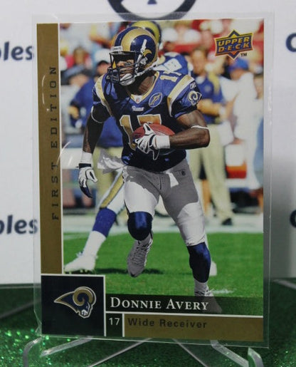2009 PANINI UPPER DECK DONNIE AVERY # 136 GOLD NFL LOS ANGELES RAMS  GRIDIRON  CARD