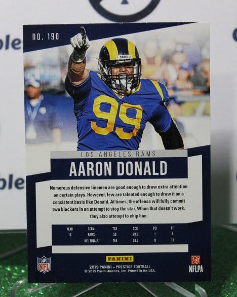 2019 PANINI PRESTIGE ARRON DONALD # 190 NFL LOS ANGELES RAMS  GRIDIRON  CARD