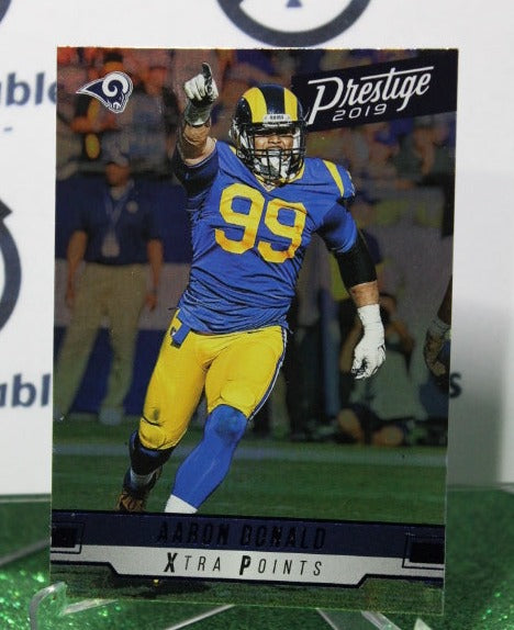 2019 PANINI PRESTIGE ARRON DONALD # 190 BLUE NFL LOS ANGELES RAMS  GRIDIRON  CARD