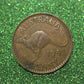 Australian 1 Cent LARGE PENNY COIN 1943 KING GEORGE VI  VG/F CONDITION