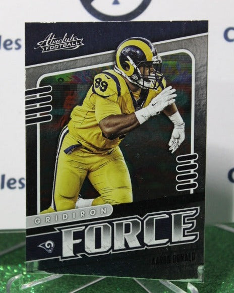 2019 PANINI ABSOLUTE ARRON DONALD # 19 FORCE NFL LOS ANGELES RAMS  GRIDIRON  CARD