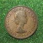 Australian 1 Cent LARGE PENNY COIN 1956 Queen Elizabeth VG/F CONDITION