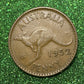 Australian 1 Cent LARGE PENNY COIN 1952  KING GEORGE VI  VG/F CONDITION