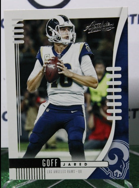 2019 PANINI ABSOLUTE JARED GOFF # 88 NFL LOS ANGELES RAMS  GRIDIRON  CARD