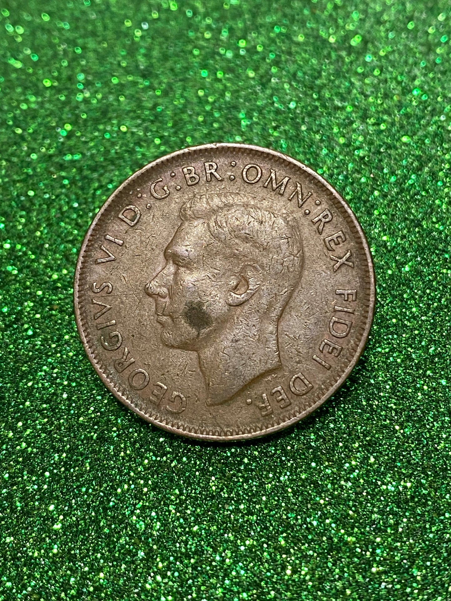 Australian 1 Cent LARGE PENNY COIN 1951  KING GEORGE VI  VG/F CONDITION